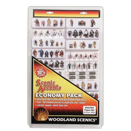 Woodland Scenics HO Figure Economy Set, Assorted WOO2053